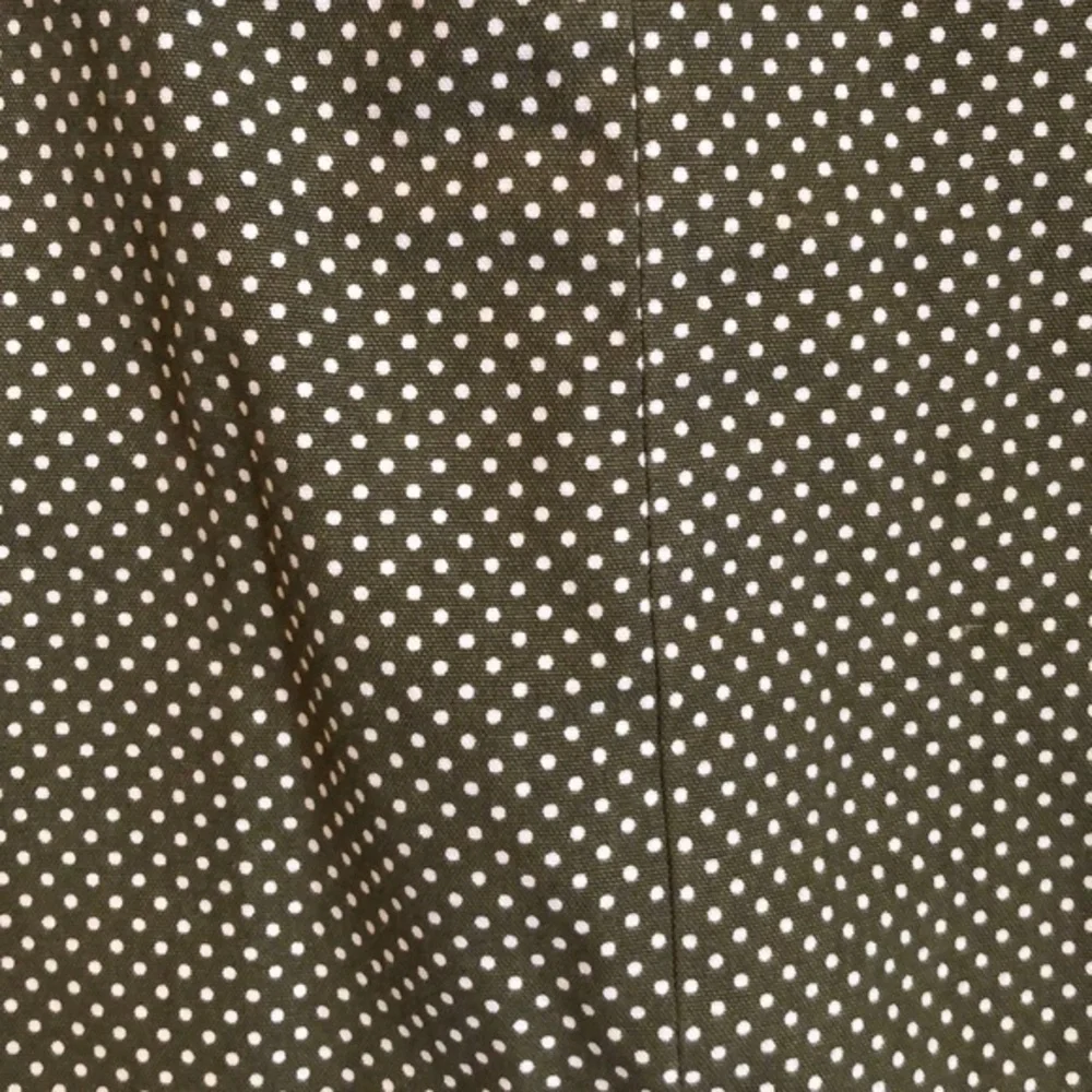 J.CREW 100% COTTON FOREST‎ GREEN POLKA DOT MINI SKIRT Size 2